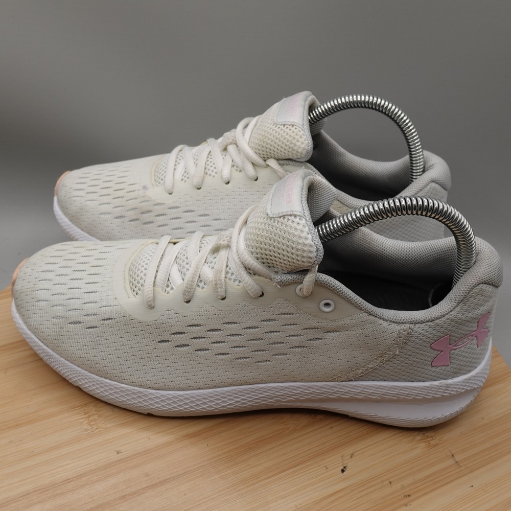 Under Armour Shoes Womens 9 White Charged Pursuit 2 Run Sneaker 3023866-101 Flaw